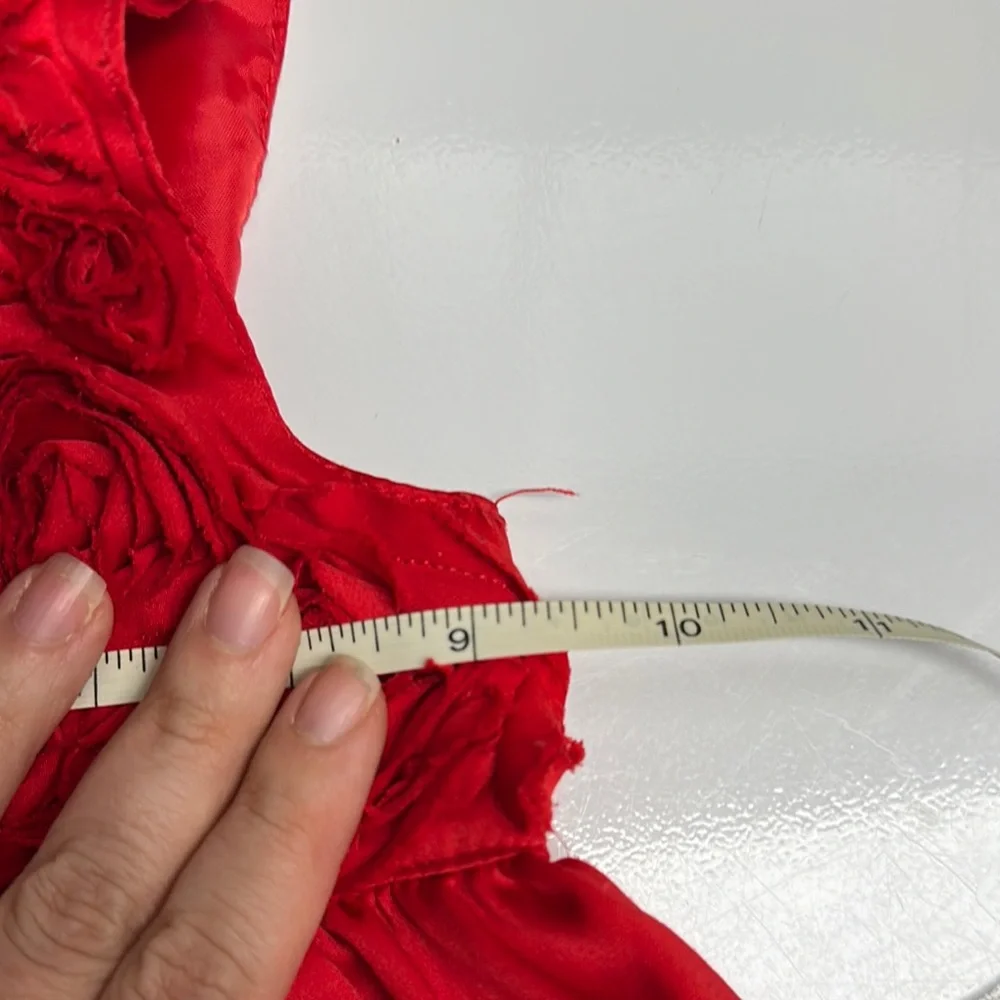 Carter's Elegant Red Rosette Dress - Picture 7 of 8